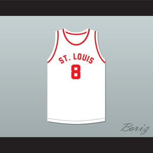 Don Putman 8 St. Louis Bombers White Basketball Jersey