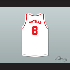 Don Putman 8 St. Louis Bombers White Basketball Jersey