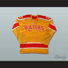 Load image into Gallery viewer, Don Herriman 17 WHA Philadelphia Blazers Yellow Hockey Jersey