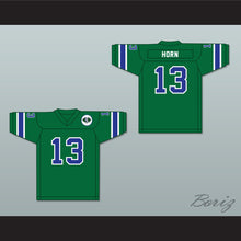 Load image into Gallery viewer, 1975 WFL Don Horn 13 Portland Thunder Road Football Jersey with Patch