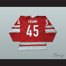 Load image into Gallery viewer, Donald Trump 45 CCCP Russia Red Hockey Jersey Fake News