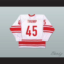 Load image into Gallery viewer, Donald Trump 45 CCCP Russian Team White Hockey Jersey Fake News