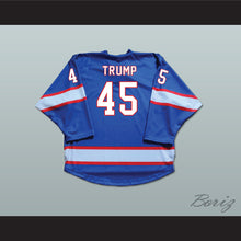Load image into Gallery viewer, Donald Trump 45 USA Blue Hockey Jersey