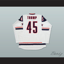 Load image into Gallery viewer, Donald Trump 45 USA White Hockey Jersey