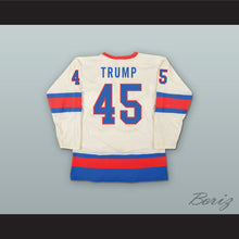 Load image into Gallery viewer, Donald Trump 45 USA National Team White Hockey Jersey