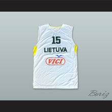 Load image into Gallery viewer, Donatas Tarolis 15 Lietuva Lithuania White Basketball Jersey