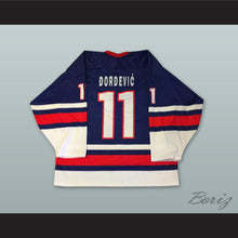 Load image into Gallery viewer, Dordevic 11 Jugoslavia Navy Blue Hockey Jersey