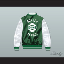 Load image into Gallery viewer, Freeway Rick Ross Susan Miller Dorsey High School Dons Tennis Green/ White Varsity Letterman Satin Bomber Jacket