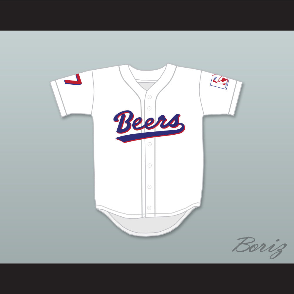 Doug Remer 17 Milwaukee Beers BASEketball White Baseball Jersey