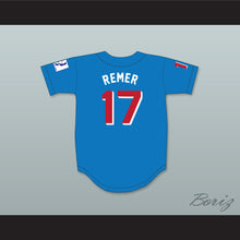 Load image into Gallery viewer, Doug Remer 17 Milwaukee Beers BASEketball Blue Baseball Jersey