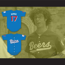 Load image into Gallery viewer, Doug Remer 17 Milwaukee Beers BASEketball Blue Baseball Jersey