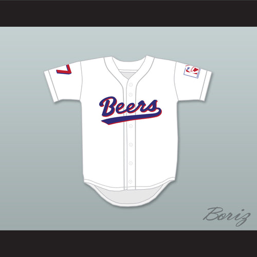 Doug Remer 17 Milwaukee Beers Logo BASEketball White Baseball Jersey