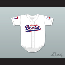 Load image into Gallery viewer, Doug Remer 17 Milwaukee Beers Logo Deluxe BASEketball White Baseball Jersey
