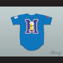 Load image into Gallery viewer, Doug Remer 17 Milwaukee Beers Logo BASEketball Blue Baseball Jersey