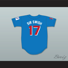 Load image into Gallery viewer, Doug &#39;Sir Swish&#39; Remer 17 Milwaukee Beers BASEketball Blue Baseball Jersey