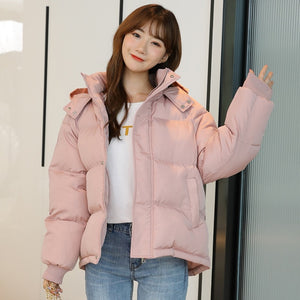 Down and down padded jacket 2020 new Korean style loose bread jacket women's winter jacket trend