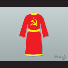 Load image into Gallery viewer, Ivan Drago Russian Red Satin Full Boxing Robe