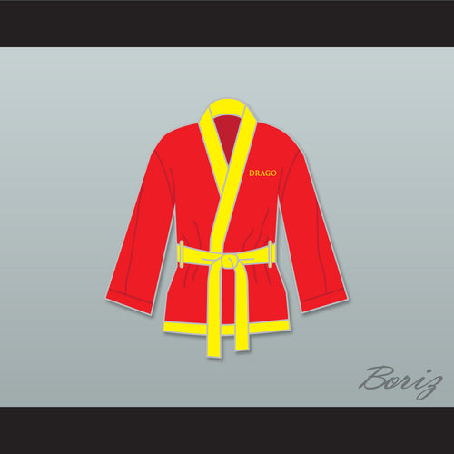 Ivan Drago Russian Red Satin Half Boxing Robe