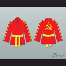Load image into Gallery viewer, Ivan Drago Russia Red Satin Half Boxing Robe
