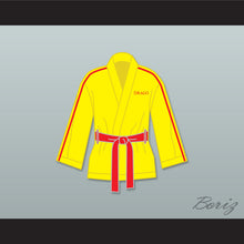 Load image into Gallery viewer, Ivan Drago Russia Yellow Satin Half Boxing Robe