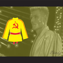 Load image into Gallery viewer, Ivan Drago Russia Yellow Satin Half Boxing Robe