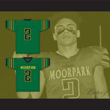 Load image into Gallery viewer, Drake London 2 Moorpark High School Musketeers Green Football Jersey 1