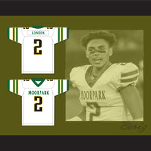 Load image into Gallery viewer, Drake London 2 Moorpark High School Musketeers White Football Jersey 2