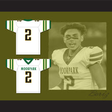 Load image into Gallery viewer, Drake London 2 Moorpark High School Musketeers White Football Jersey 1
