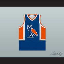 Load image into Gallery viewer, Drake OVO Blue Orange and White Basketball Jersey