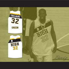 Load image into Gallery viewer, Draymond Green 32 Saginaw High School Trojans White Basketball Jersey 2
