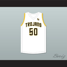 Load image into Gallery viewer, Draymond Green 50 Saginaw High School Trojans White Basketball Jersey 1
