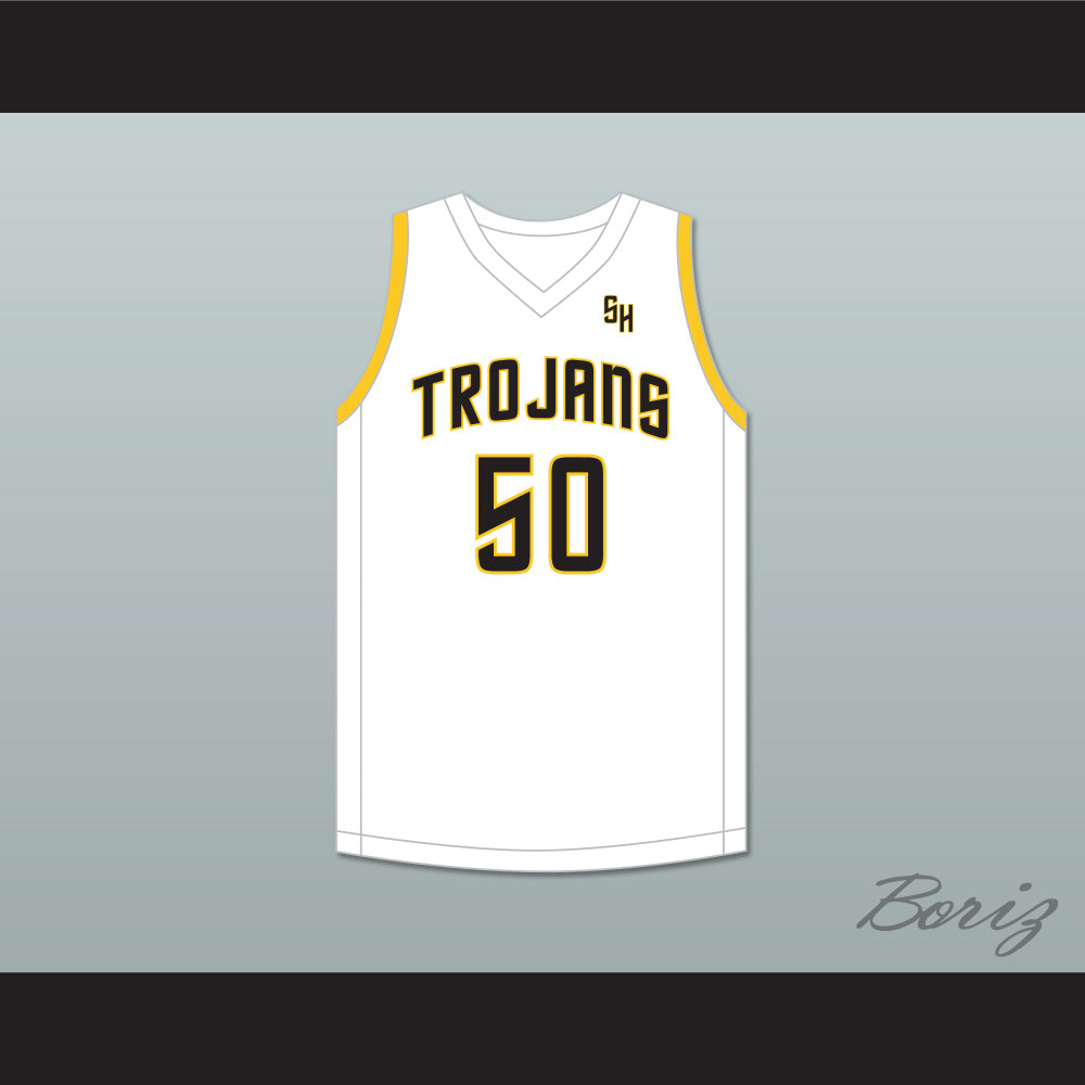 Draymond Green 50 Saginaw High School Trojans White Basketball Jersey 1