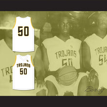Load image into Gallery viewer, Draymond Green 50 Saginaw High School Trojans White Basketball Jersey 1