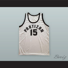 Load image into Gallery viewer, Drazen Dalipagic 15 KK Partizan Belgrade White Basketball Jersey