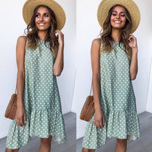 Load image into Gallery viewer, Dress summer dresses 2020 wave point casual loose sleeveless button Europes and American hot sell women dress vestidos ONY101112