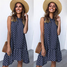 Load image into Gallery viewer, Dress summer dresses 2020 wave point casual loose sleeveless button Europes and American hot sell women dress vestidos ONY101112