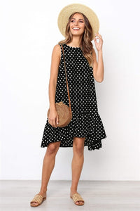 Dress summer dresses 2020 wave point casual loose sleeveless button Europes and American hot sell women dress vestidos ONY101112