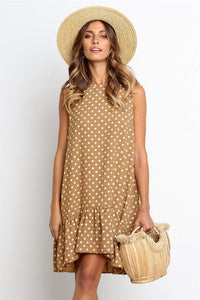 Dress summer dresses 2020 wave point casual loose sleeveless button Europes and American hot sell women dress vestidos ONY101112