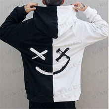 Load image into Gallery viewer, Dropshipping Suppliers Men Hoodies Sweatshirts Smile Print Headwear Hoodie Hip Hop Streetwear Clothing Us size Plus Size 3XL