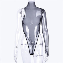 Load image into Gallery viewer, Dulzura 2019 women summer bodysuit mesh sexy black one shoulder see through night club party streetwear festival body one piece