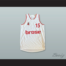 Load image into Gallery viewer, Duncan 15 Brose Bamberg Germany White Basketball Jersey