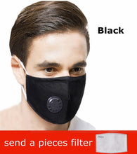 Load image into Gallery viewer, Dust Mask With Valve Unisex Cotton Masks PM2.5 Air Pollution Filter Mouth Face Mask Breathable Anti-fog Mask Washable Windproof