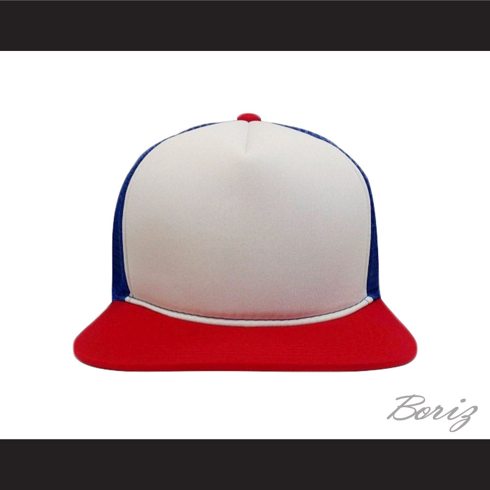 Dustin Henderson Stranger Things Red/White/Blue Trucker Mesh Baseball Hat