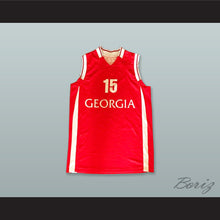 Load image into Gallery viewer, Dvalishvili 15 Georgia Red Basketball Jersey