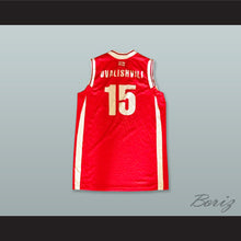 Load image into Gallery viewer, Dvalishvili 15 Georgia Red Basketball Jersey