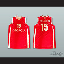 Load image into Gallery viewer, Dvalishvili 15 Georgia Red Basketball Jersey