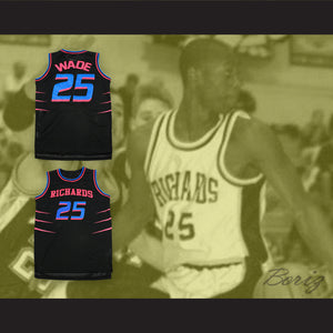 Dwyane Wade 25 Richards High School Bulldogs Black Alternate Basketball Jersey