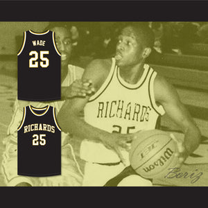 Dwyane Wade 25 Harold L. Richards High School Bulldogs Black Basketball Jersey 2