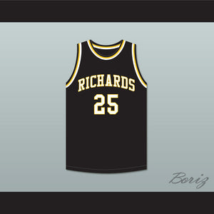Dwyane Wade 25 Harold L. Richards High School Bulldogs Black Basketball Jersey 1