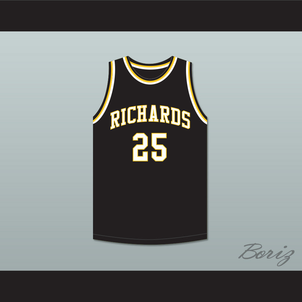 Dwyane Wade 25 Harold L. Richards High School Bulldogs Black Basketball Jersey 1